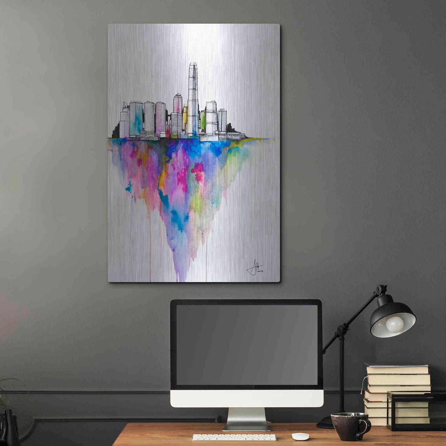 Luxe Metal Art 'Monolith II' by Marc Allante, Metal Wall Art,24x36