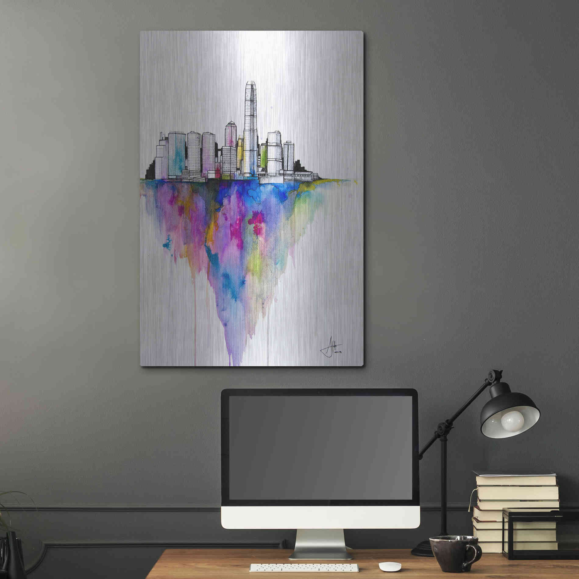 Luxe Metal Art 'Monolith II' by Marc Allante, Metal Wall Art,24x36