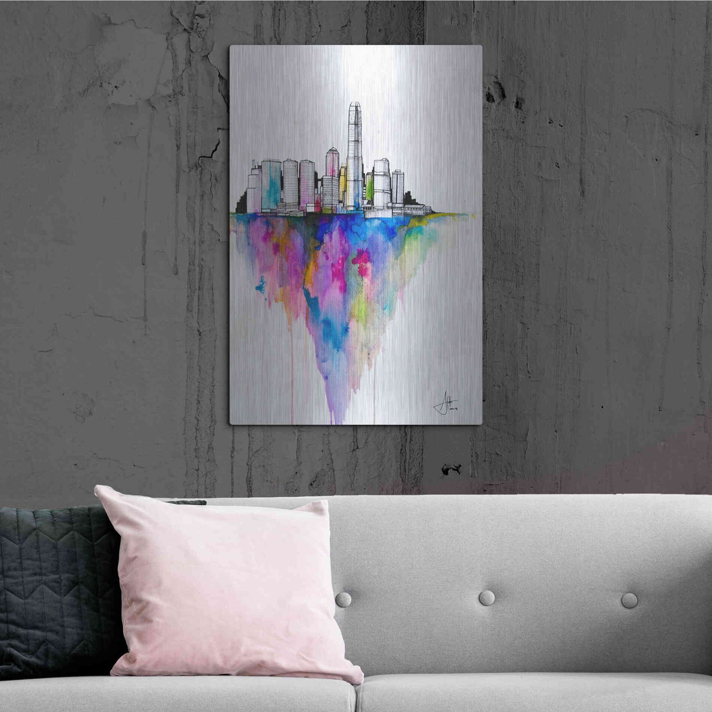 Luxe Metal Art 'Monolith II' by Marc Allante, Metal Wall Art,24x36