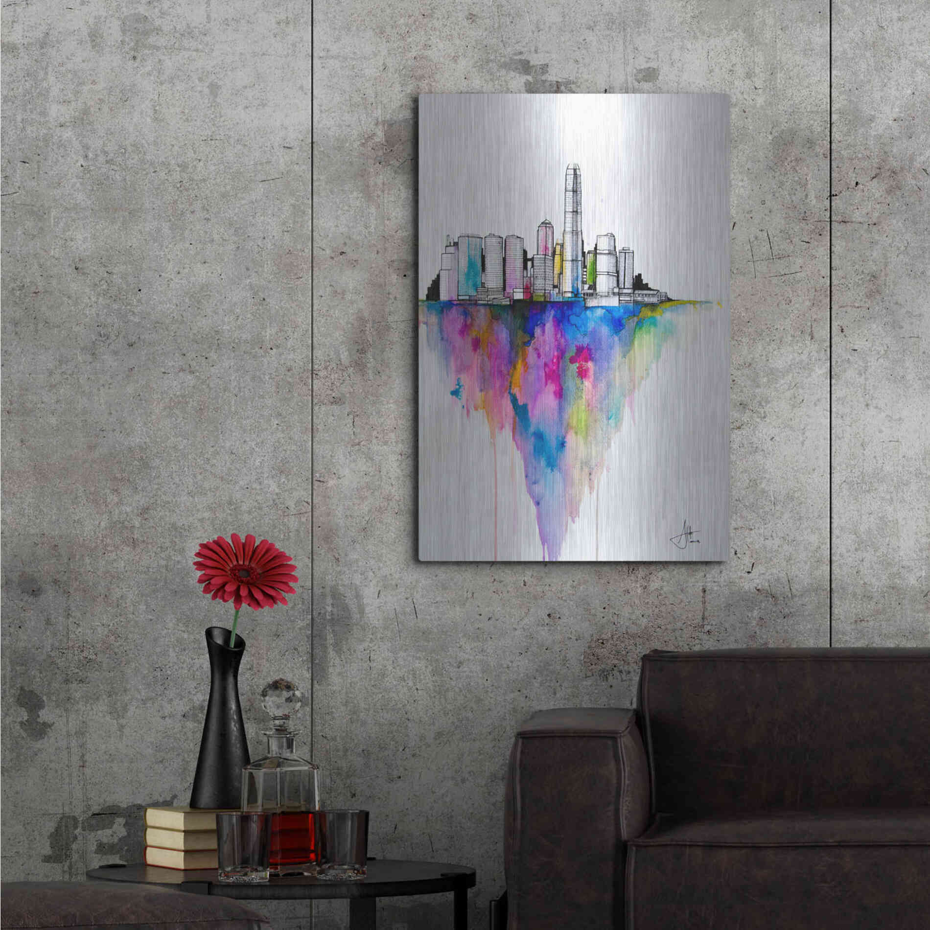 Luxe Metal Art 'Monolith II' by Marc Allante, Metal Wall Art,24x36