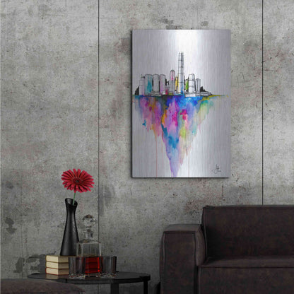 Luxe Metal Art 'Monolith II' by Marc Allante, Metal Wall Art,24x36