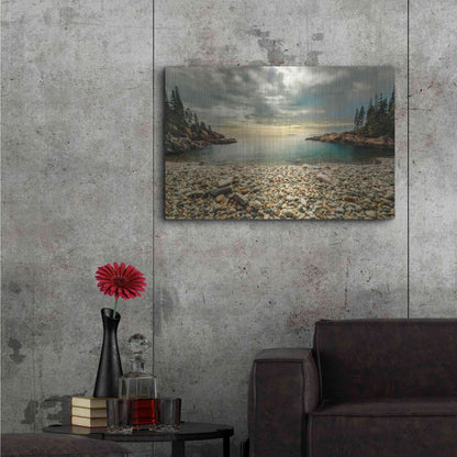 Luxe Metal Art 'Warm Sunset' by Natalie Mikaels, Metal Wall Art,36x24