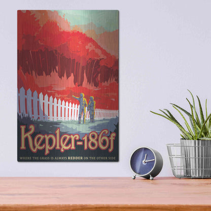 Luxe Metal Art 'Visions of the Future: Kepler-186f,' Metal Wall Art,12x16