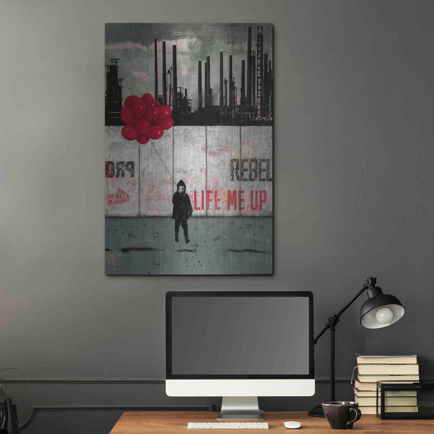 Luxe Metal Art 'Life Me Up III' by DB Waterman, Metal Wall Art,24x36