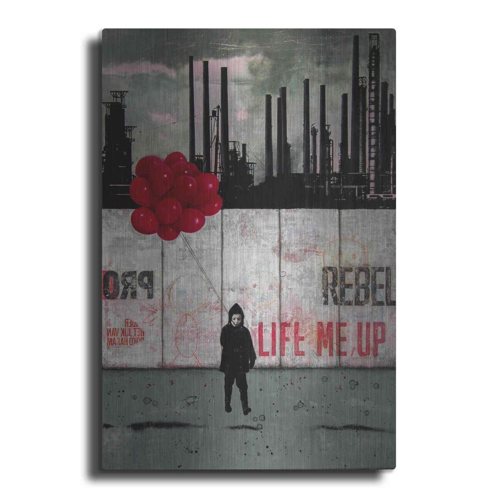 Luxe Metal Art 'Life Me Up III' by DB Waterman, Metal Wall Art