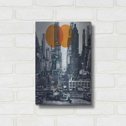 Luxe Metal Art 'New York Skyline 1948' by DB Waterman, Metal Wall Art,12x16