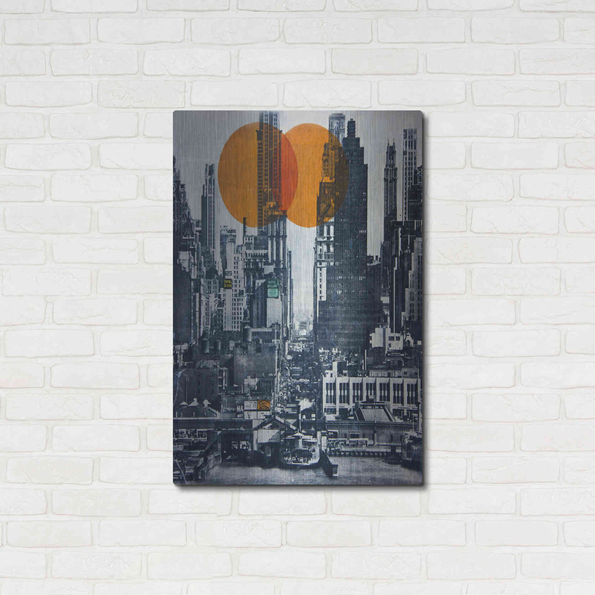 Luxe Metal Art 'New York Skyline 1948' by DB Waterman, Metal Wall Art,24x36