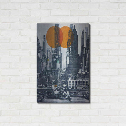Luxe Metal Art 'New York Skyline 1948' by DB Waterman, Metal Wall Art,24x36