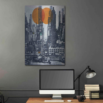 Luxe Metal Art 'New York Skyline 1948' by DB Waterman, Metal Wall Art,24x36