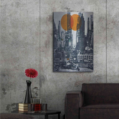Luxe Metal Art 'New York Skyline 1948' by DB Waterman, Metal Wall Art,24x36