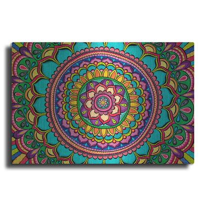 Luxe Metal Art 'Happy Dance Mandala' by Hello Angel, Metal Wall Art