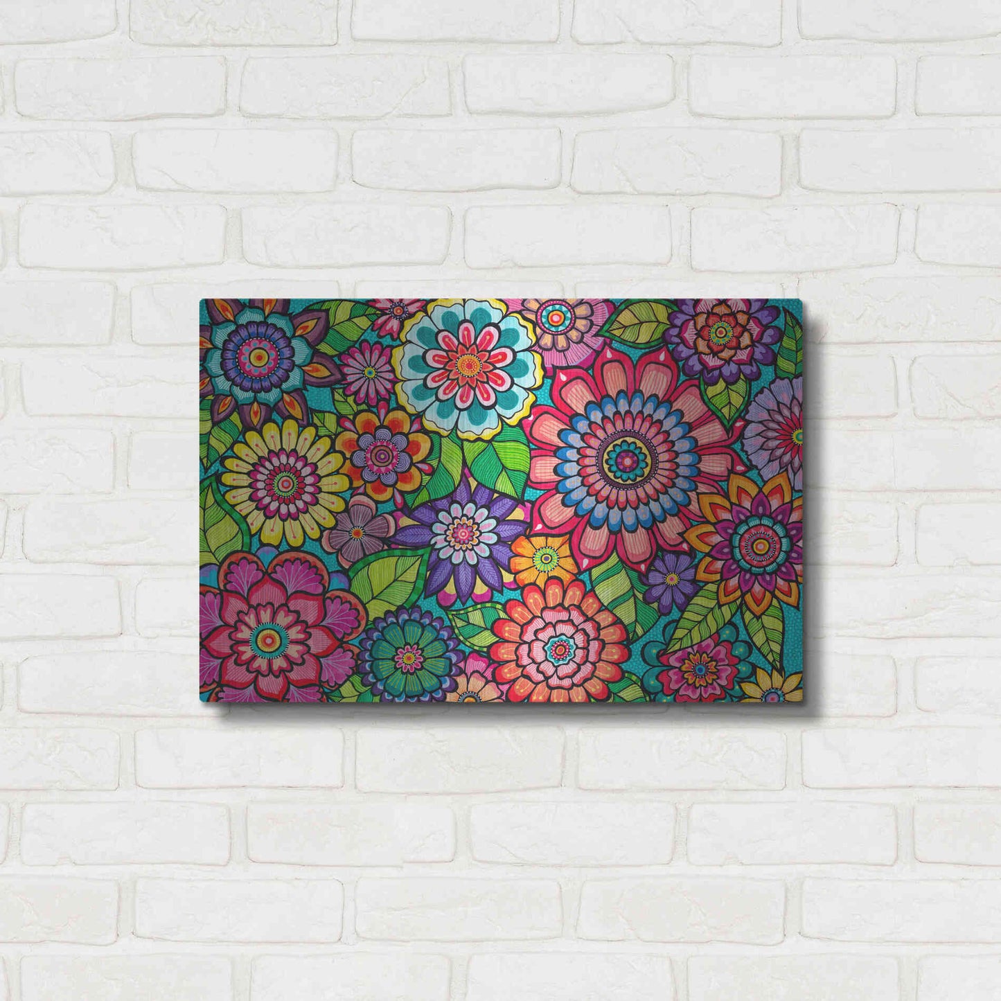 Luxe Metal Art 'Blooming Blooms' by Hello Angel, Metal Wall Art,24x16