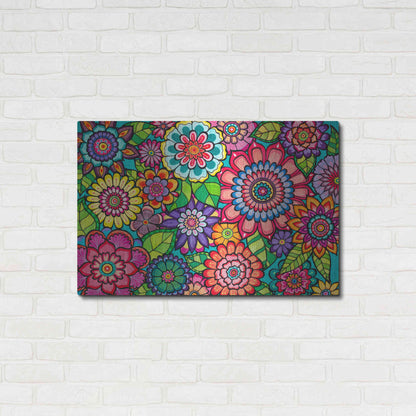 Luxe Metal Art 'Blooming Blooms' by Hello Angel, Metal Wall Art,36x24