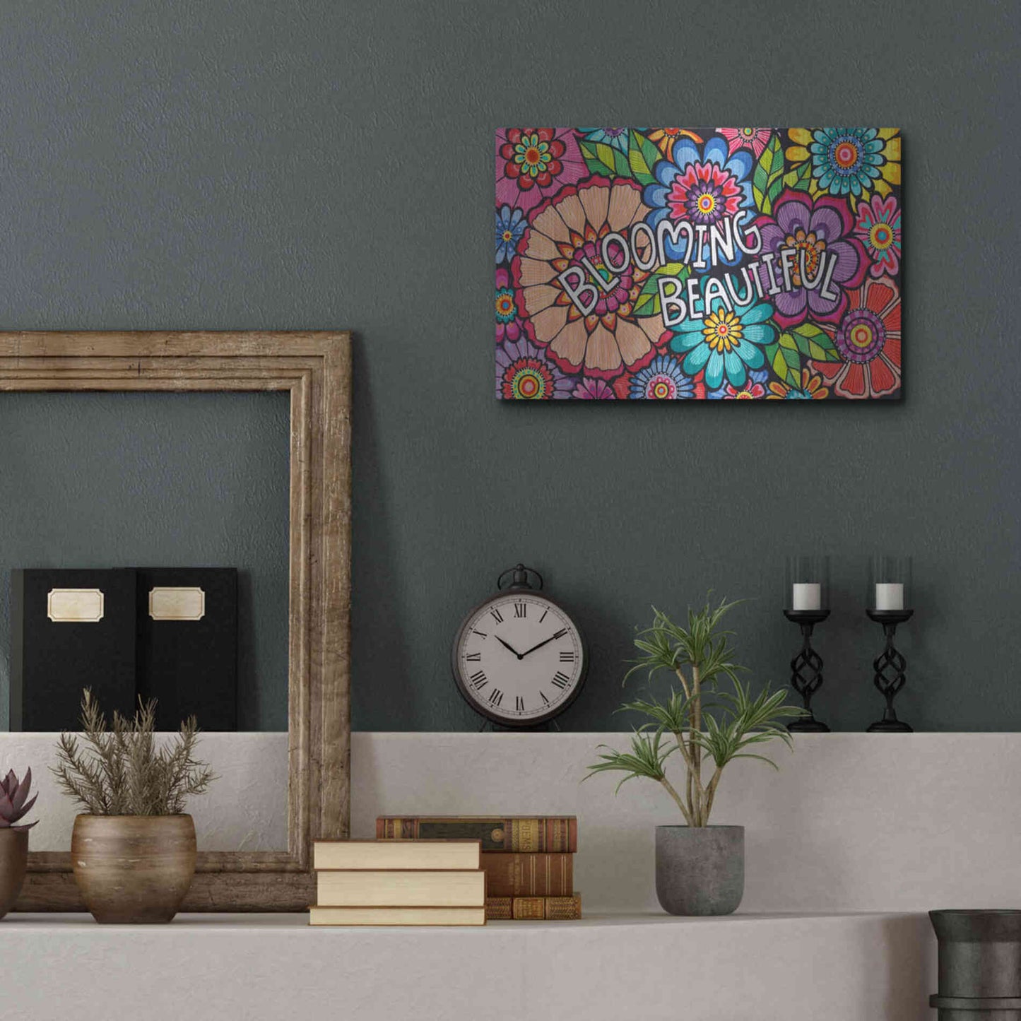 Luxe Metal Art 'Blooming Beautiful' by Hello Angel, Metal Wall Art,16x12