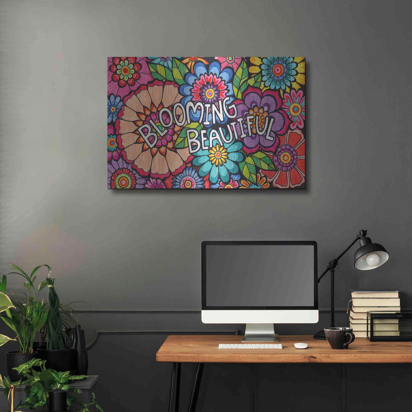 Luxe Metal Art 'Blooming Beautiful' by Hello Angel, Metal Wall Art,36x24