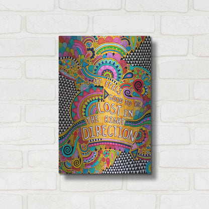 Luxe Metal Art 'Lost in the Right Direction' by Hello Angel, Metal Wall Art,12x16