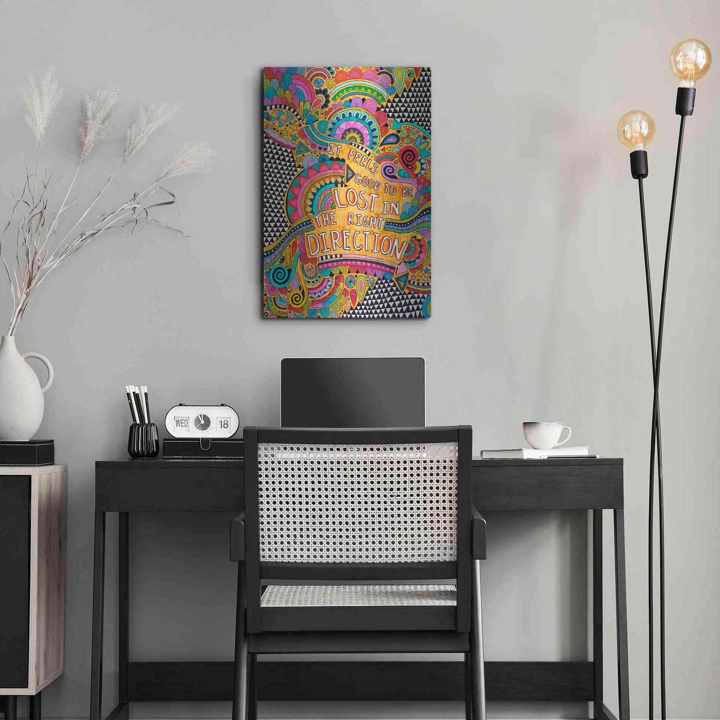 Luxe Metal Art 'Lost in the Right Direction' by Hello Angel, Metal Wall Art,16x24