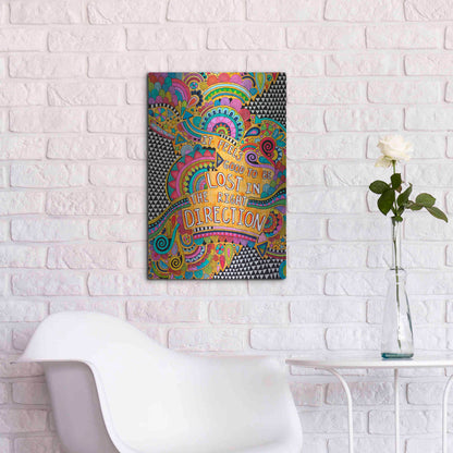 Luxe Metal Art 'Lost in the Right Direction' by Hello Angel, Metal Wall Art,16x24