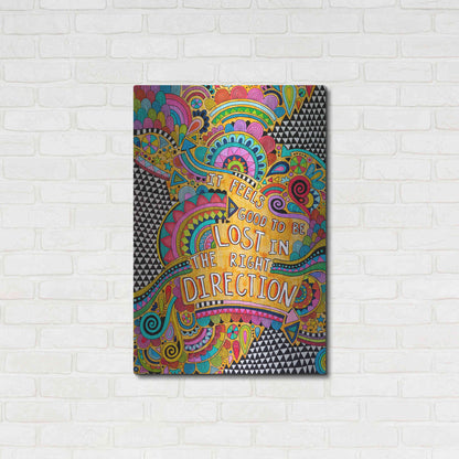 Luxe Metal Art 'Lost in the Right Direction' by Hello Angel, Metal Wall Art,24x36
