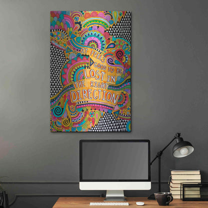 Luxe Metal Art 'Lost in the Right Direction' by Hello Angel, Metal Wall Art,24x36