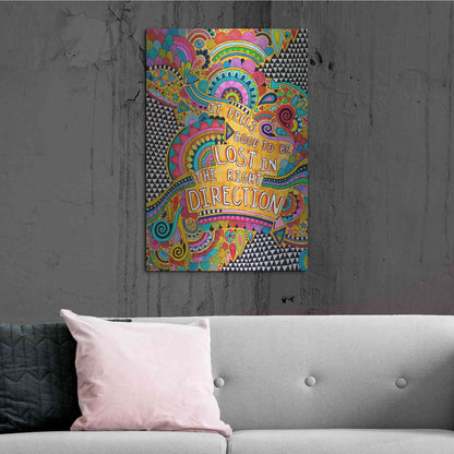 Luxe Metal Art 'Lost in the Right Direction' by Hello Angel, Metal Wall Art,24x36