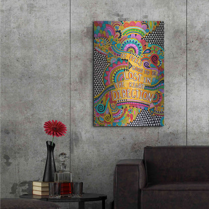 Luxe Metal Art 'Lost in the Right Direction' by Hello Angel, Metal Wall Art,24x36