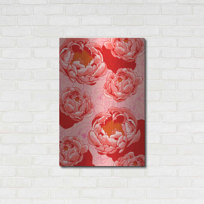 Luxe Metal Art 'Peony Daydreams' by Hello Angel, Metal Wall Art,24x36