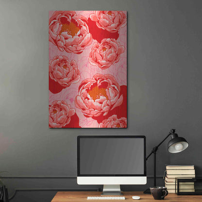 Luxe Metal Art 'Peony Daydreams' by Hello Angel, Metal Wall Art,24x36