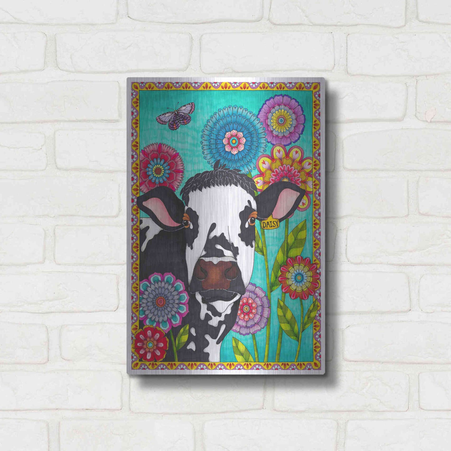 Luxe Metal Art 'Dairy Queen' by Hello Angel, Metal Wall Art,12x16