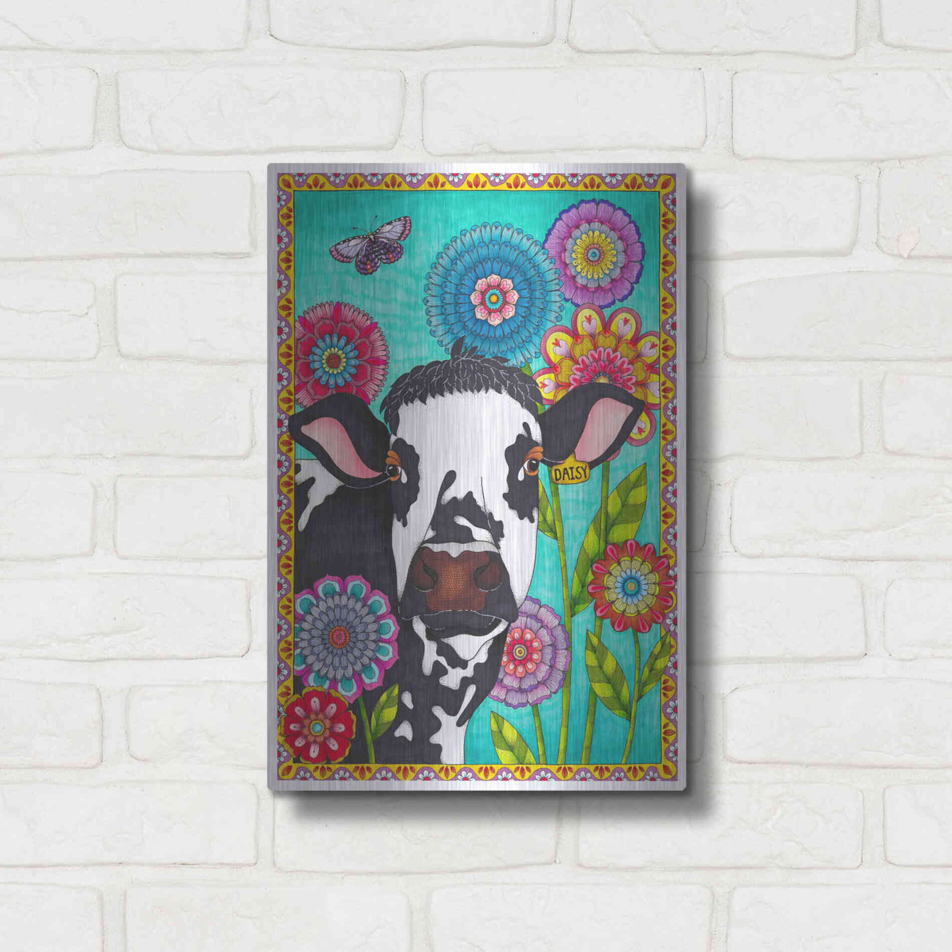 Luxe Metal Art 'Dairy Queen' by Hello Angel, Metal Wall Art,12x16