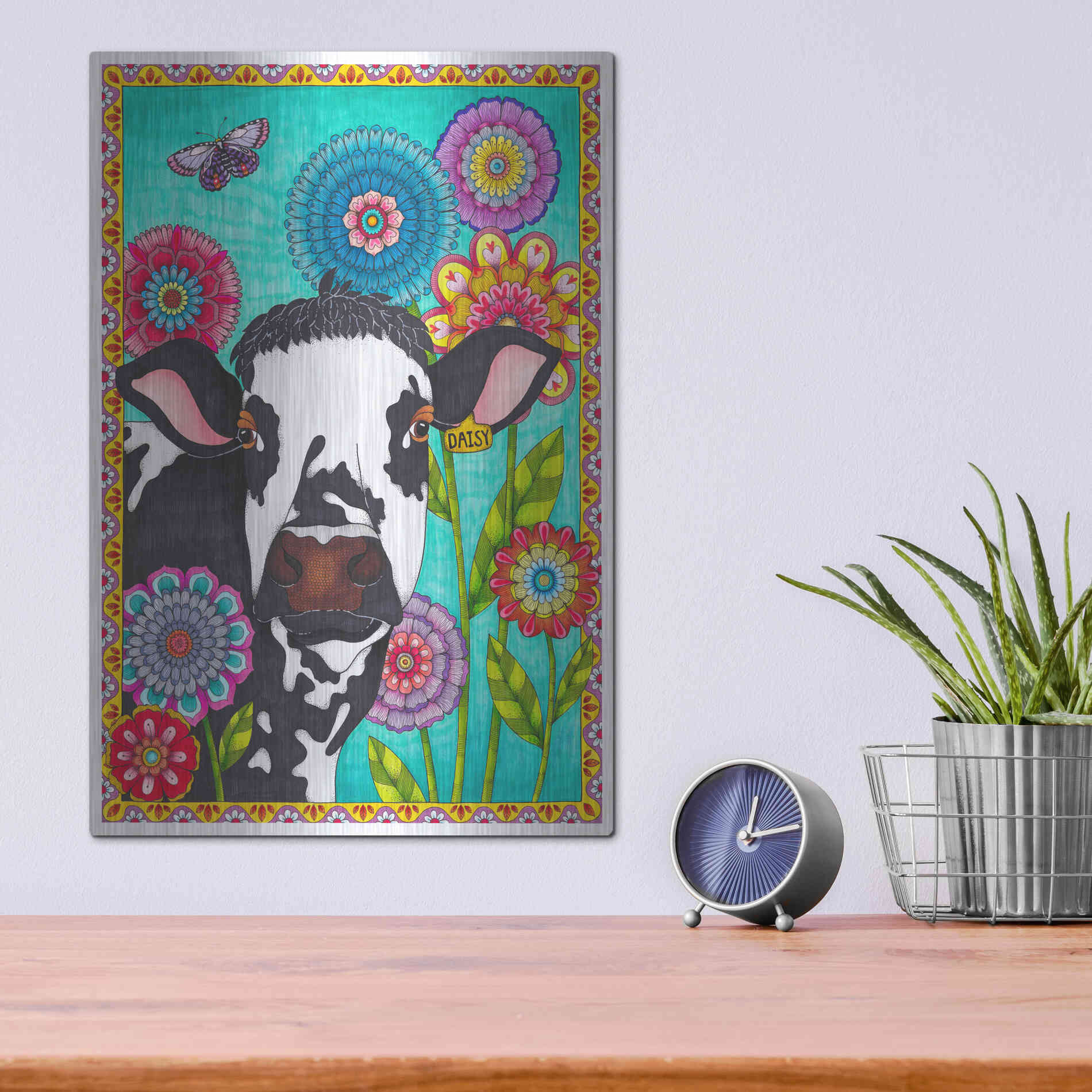 Luxe Metal Art 'Dairy Queen' by Hello Angel, Metal Wall Art,12x16