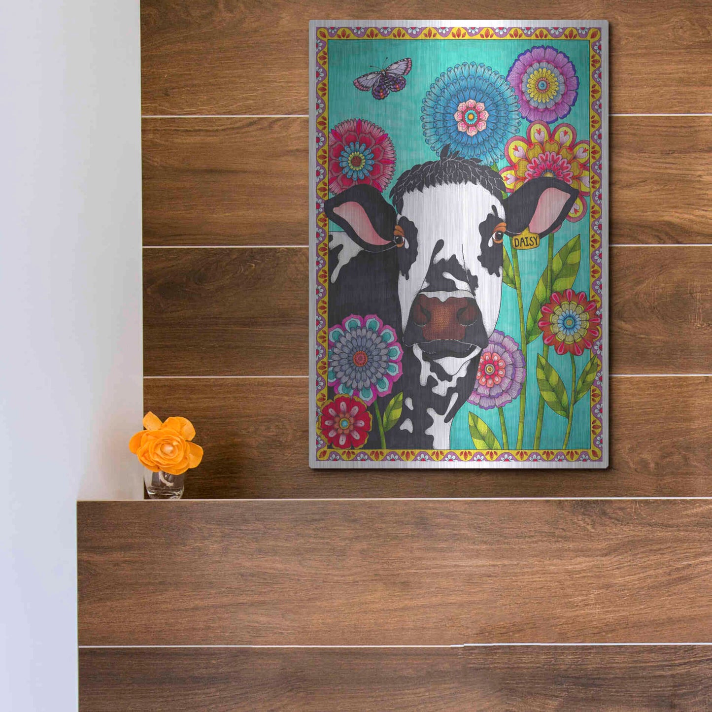 Luxe Metal Art 'Dairy Queen' by Hello Angel, Metal Wall Art,12x16