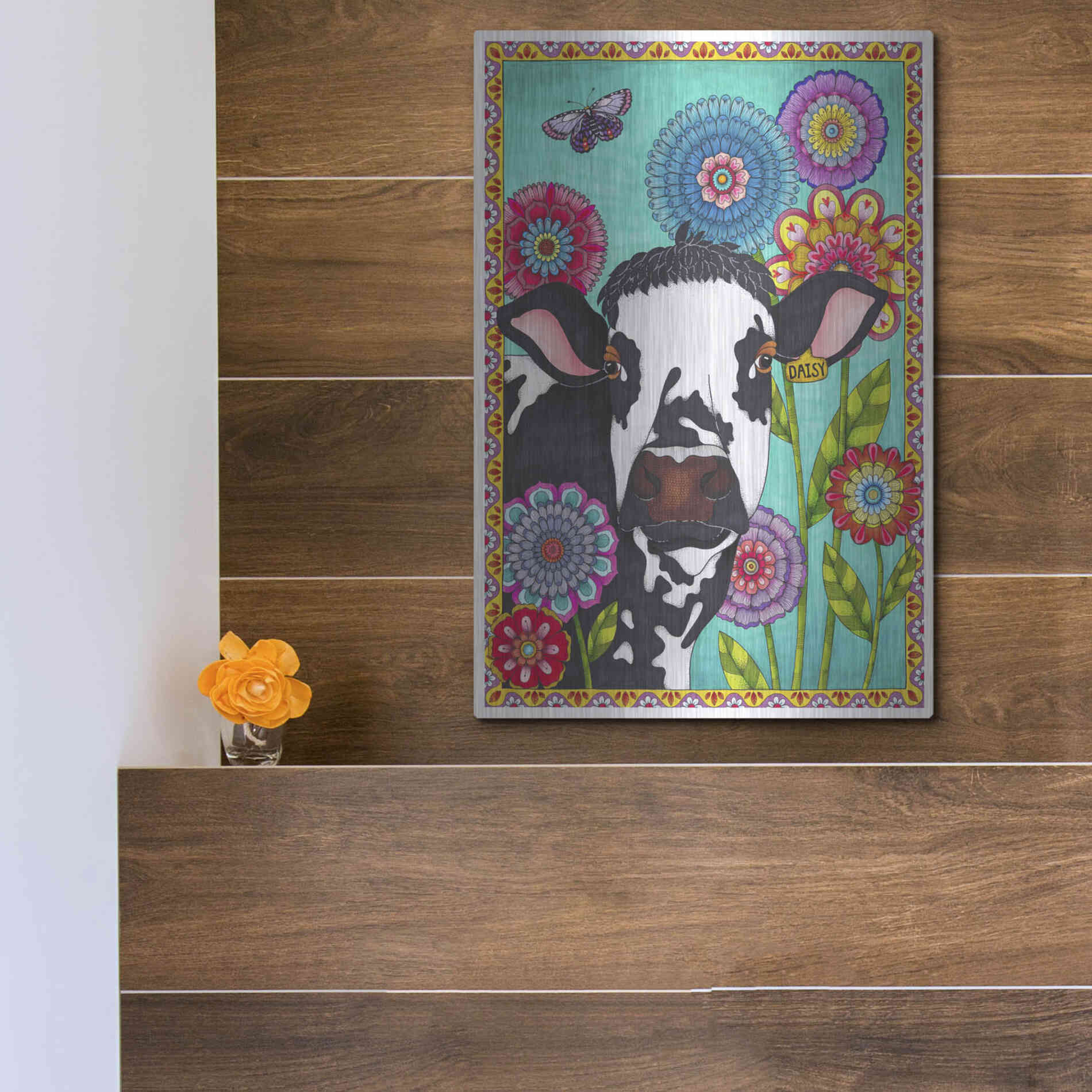 Luxe Metal Art 'Dairy Queen' by Hello Angel, Metal Wall Art,12x16