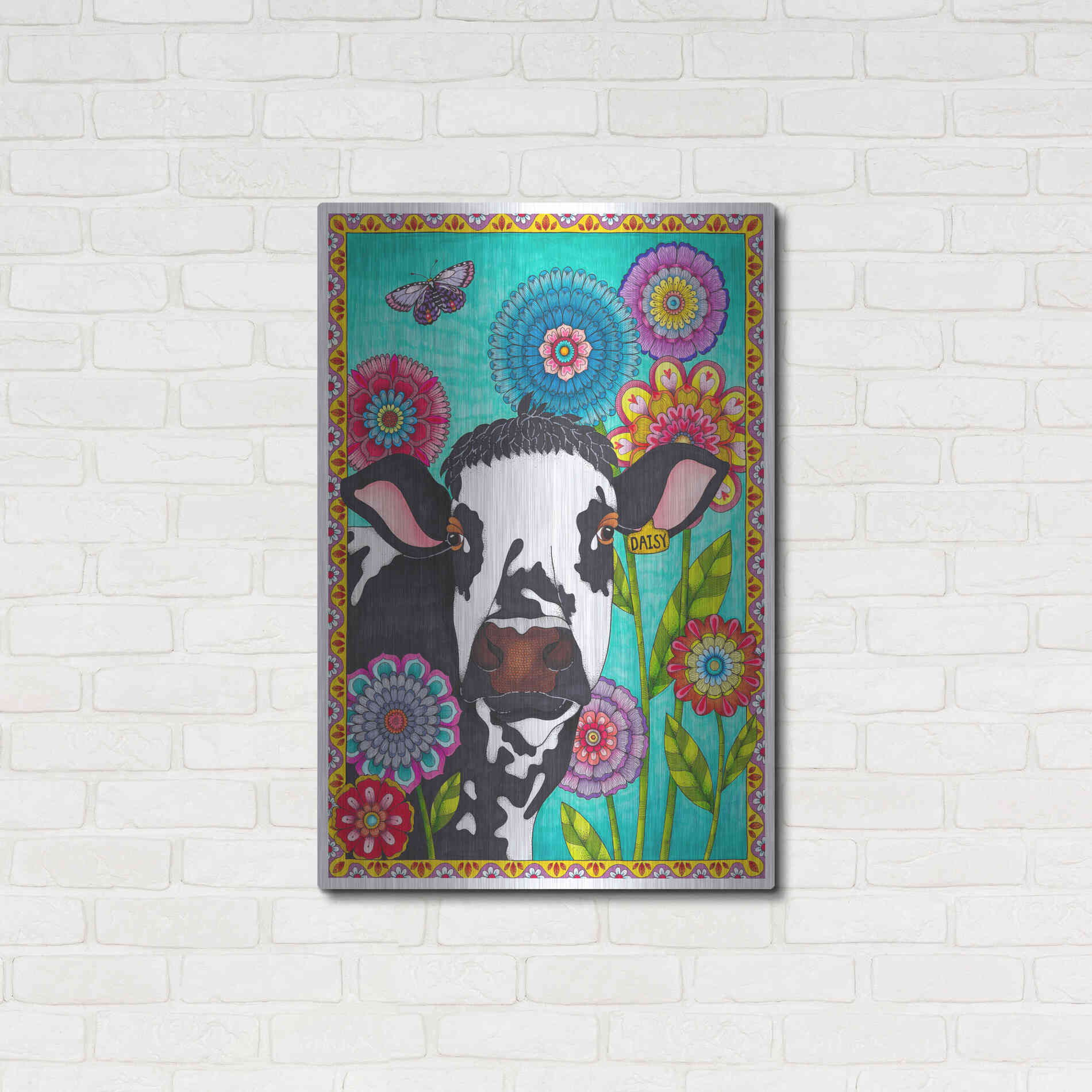 Luxe Metal Art 'Dairy Queen' by Hello Angel, Metal Wall Art,24x36