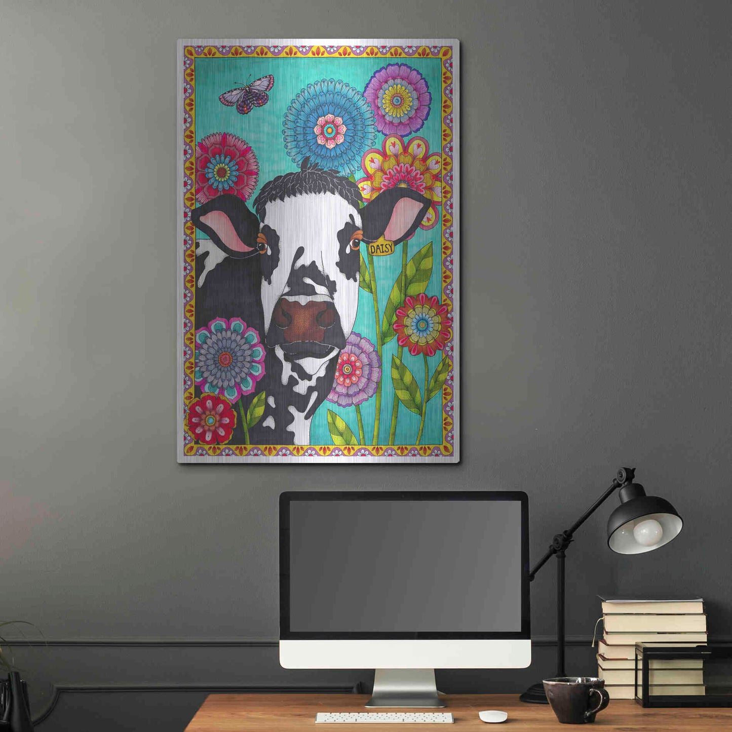 Luxe Metal Art 'Dairy Queen' by Hello Angel, Metal Wall Art,24x36