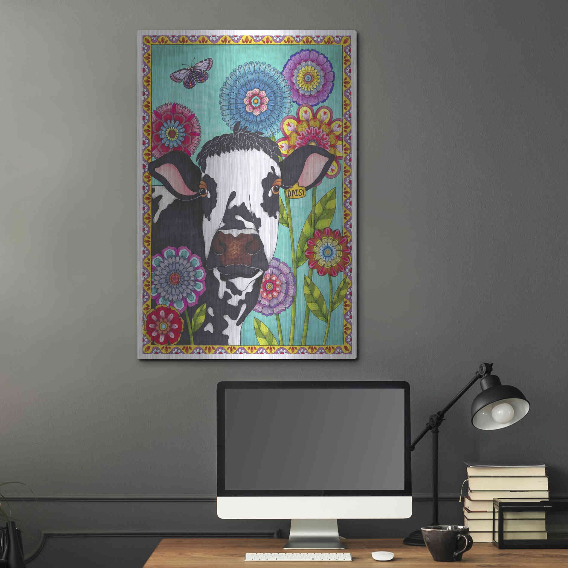 Luxe Metal Art 'Dairy Queen' by Hello Angel, Metal Wall Art,24x36