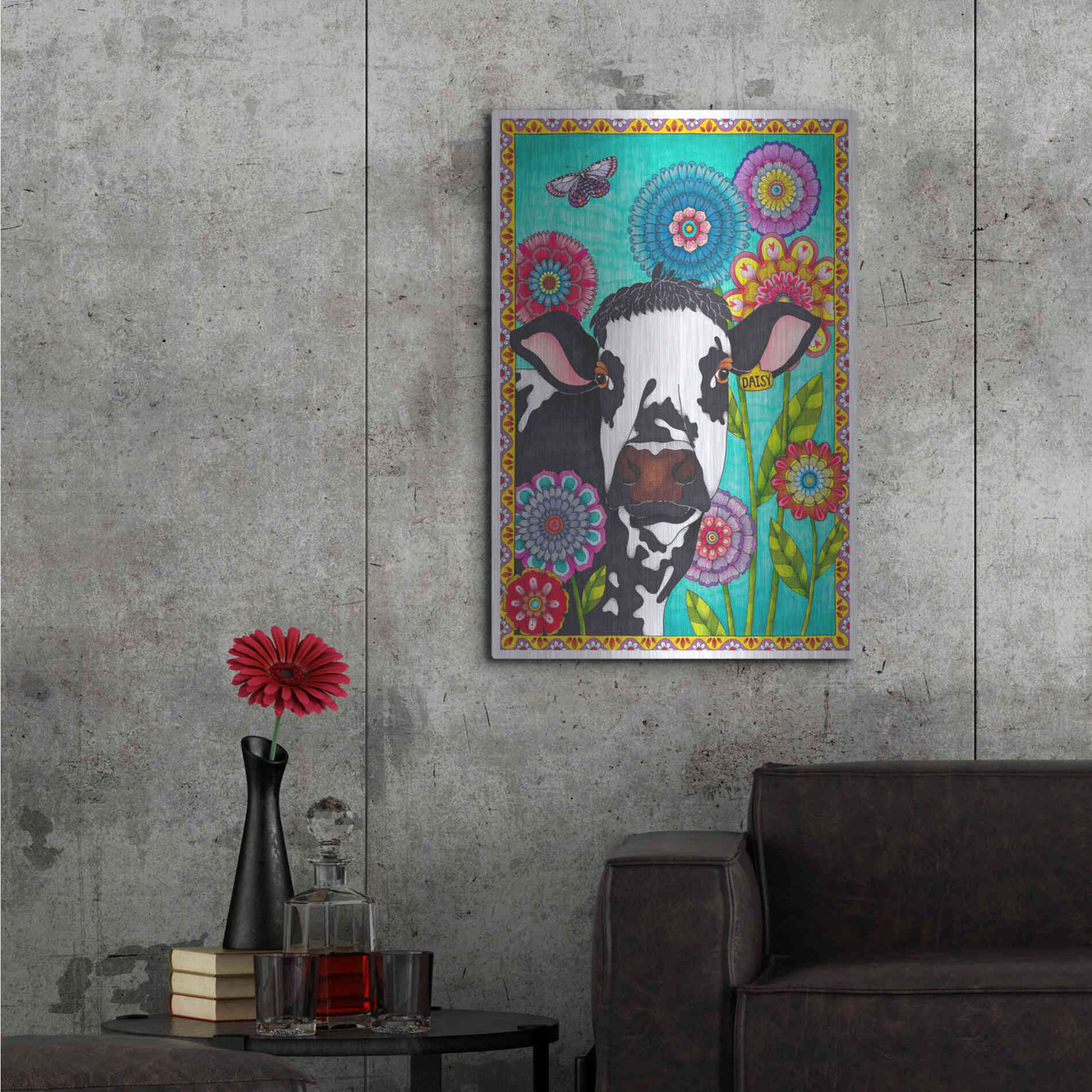 Luxe Metal Art 'Dairy Queen' by Hello Angel, Metal Wall Art,24x36