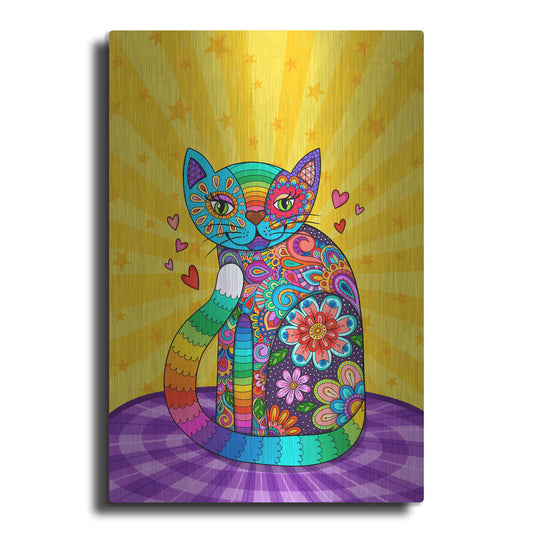 Luxe Metal Art 'Cats Meow' by Hello Angel, Metal Wall Art