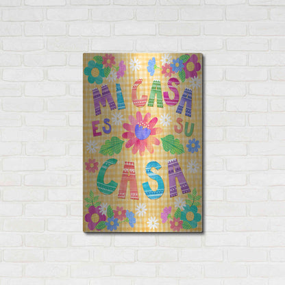 Luxe Metal Art 'Mi Casa Es Su Casa' by Hello Angel, Metal Wall Art,24x36