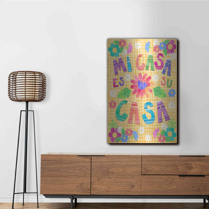 Luxe Metal Art 'Mi Casa Es Su Casa' by Hello Angel, Metal Wall Art,24x36