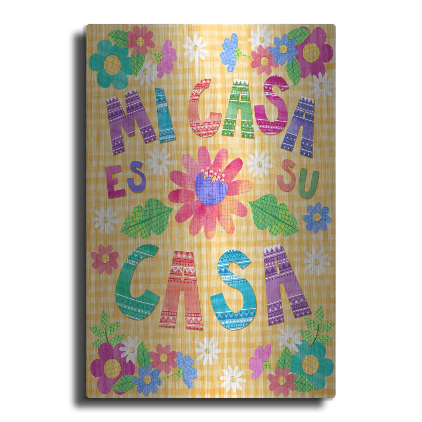 Luxe Metal Art 'Mi Casa Es Su Casa' by Hello Angel, Metal Wall Art