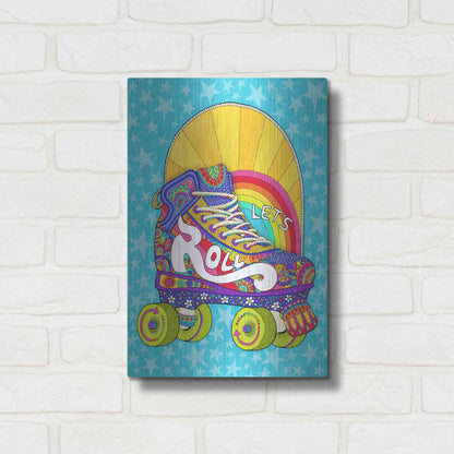 Luxe Metal Art 'Lets Roll' by Hello Angel, Metal Wall Art,12x16