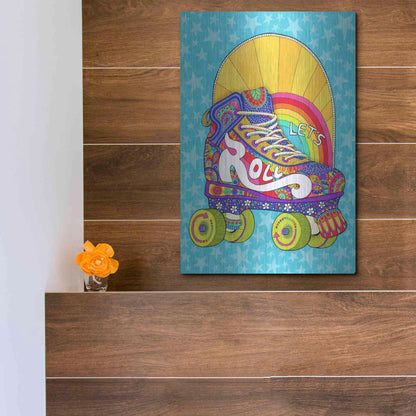 Luxe Metal Art 'Lets Roll' by Hello Angel, Metal Wall Art,12x16