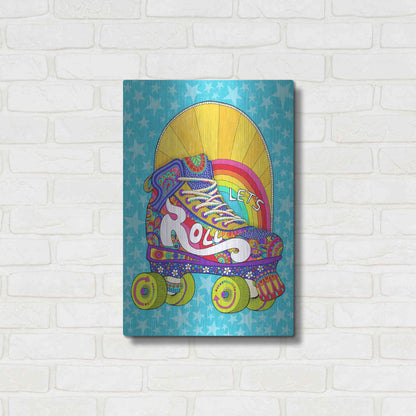 Luxe Metal Art 'Lets Roll' by Hello Angel, Metal Wall Art,16x24