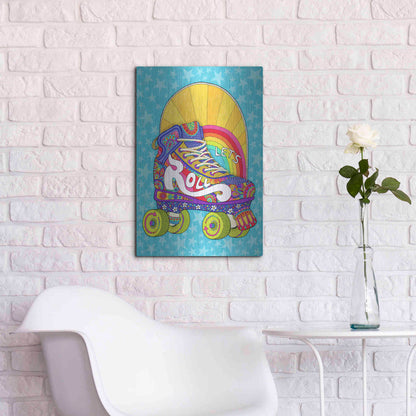 Luxe Metal Art 'Lets Roll' by Hello Angel, Metal Wall Art,16x24