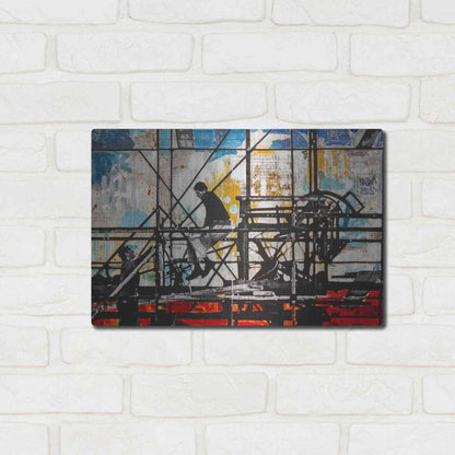 Luxe Metal Art 'Four Corners' by DB Waterman, Metal Wall Art,16x12