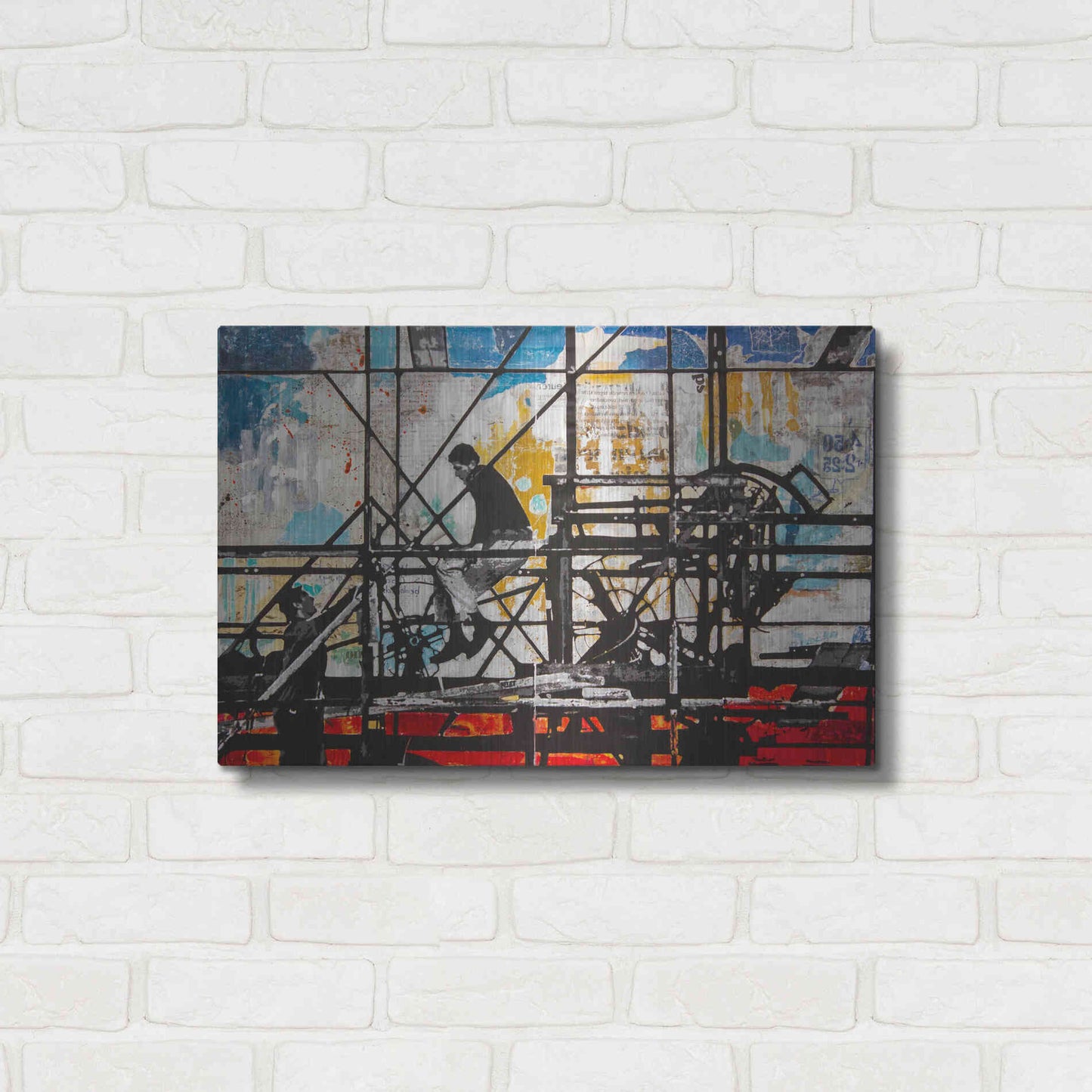 Luxe Metal Art 'Four Corners' by DB Waterman, Metal Wall Art,24x16