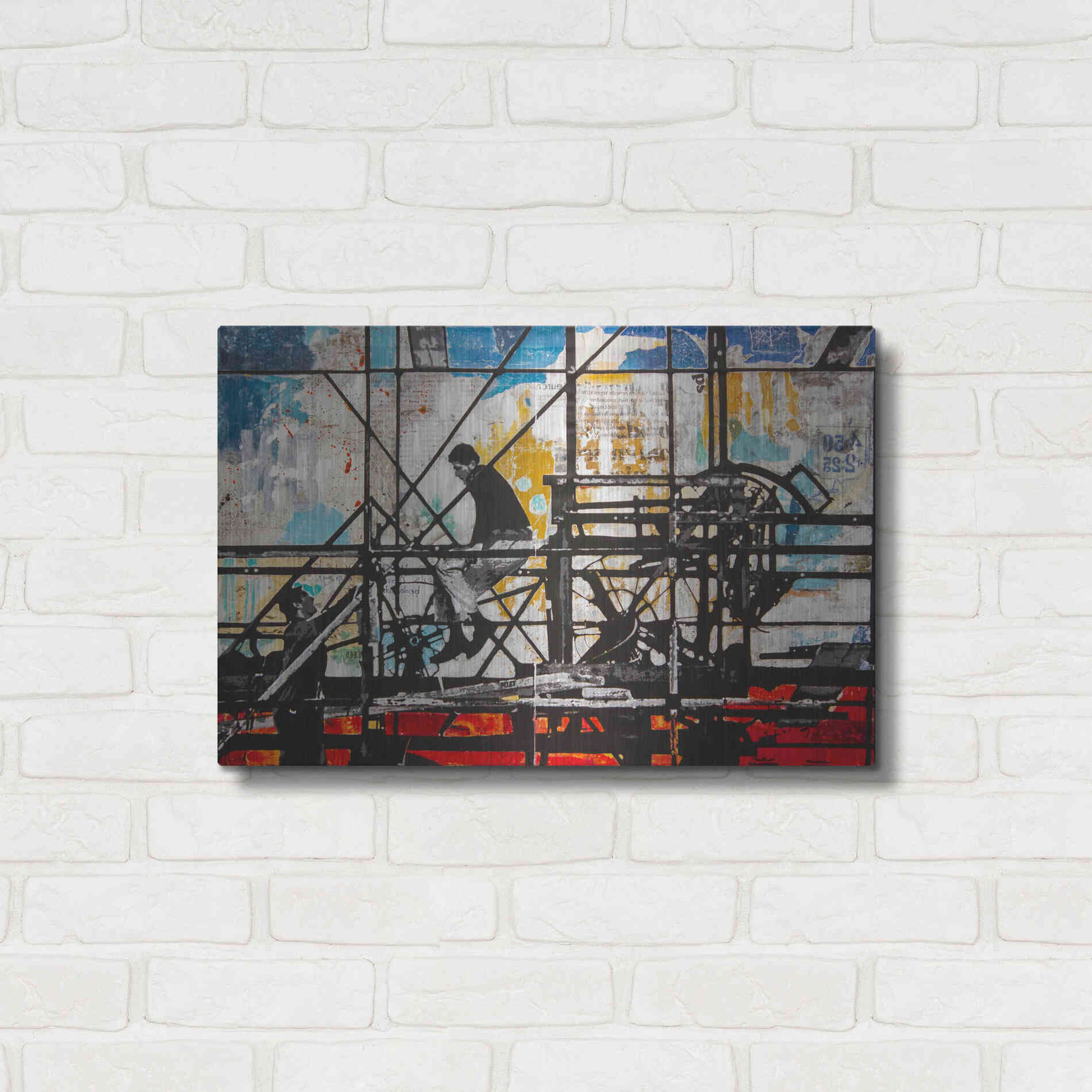 Luxe Metal Art 'Four Corners' by DB Waterman, Metal Wall Art,24x16