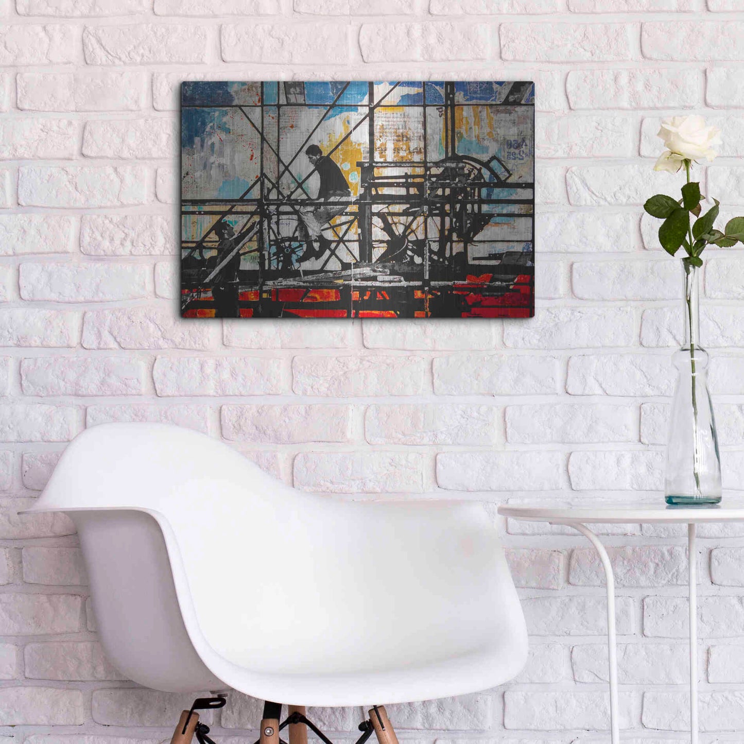 Luxe Metal Art 'Four Corners' by DB Waterman, Metal Wall Art,24x16