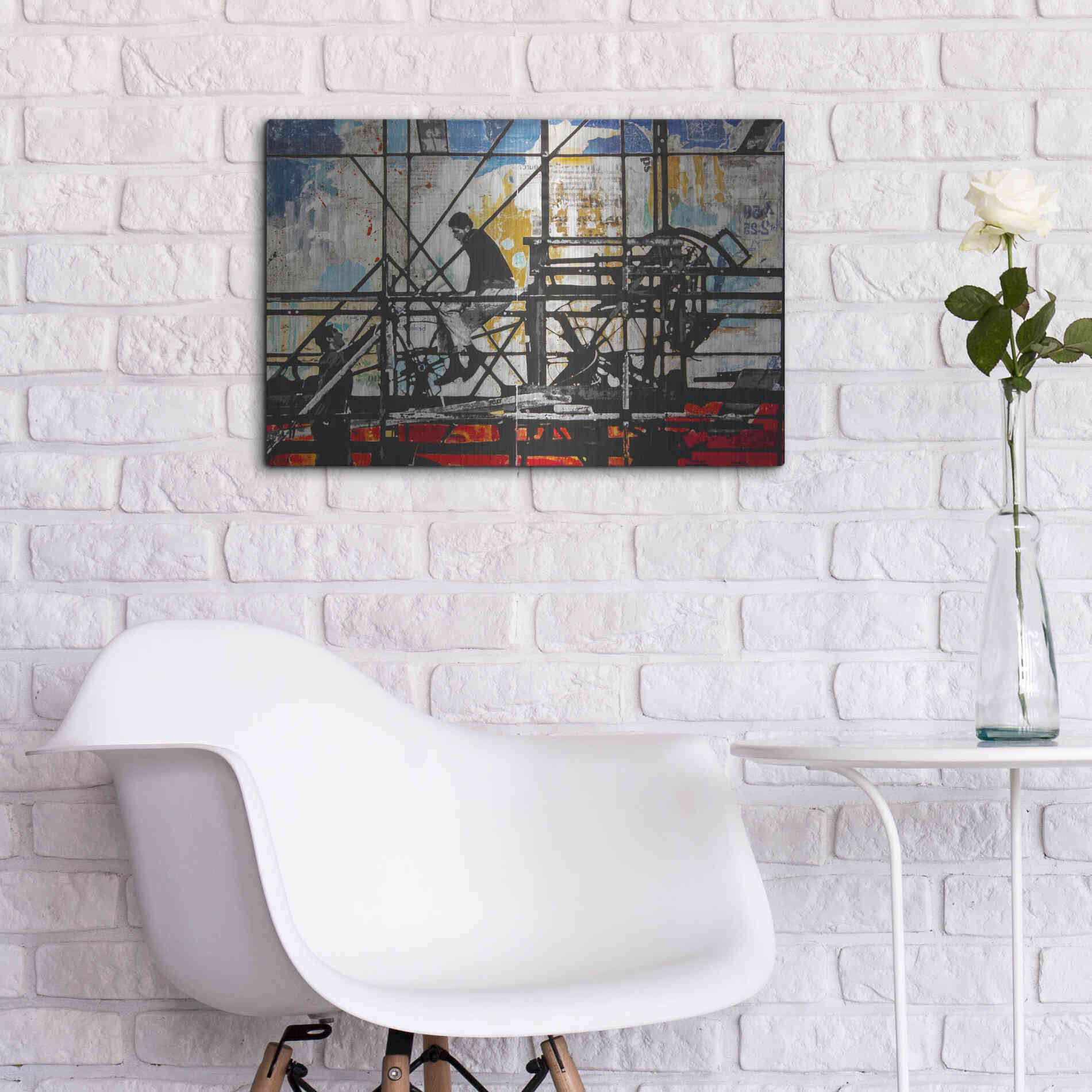 Luxe Metal Art 'Four Corners' by DB Waterman, Metal Wall Art,24x16